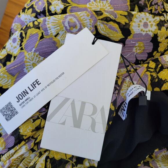 Zara Floral Ruched One Shoulder Mini Dress  - Picture 5 of 5